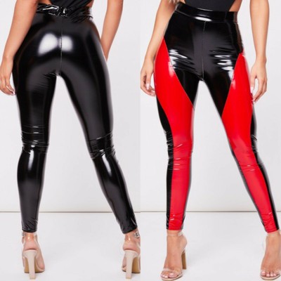 Wet Look Leggings Trousers Pant 