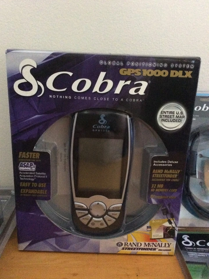 NEW Cobra GPS 1000 DLX 1.8" Portable GPS Navigation Bundle Complete - Image 2 of 4