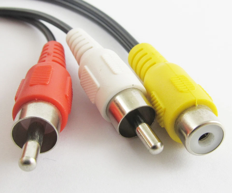 1pc RCA Female to 2 RCA Male Plug Y Splitter Audio Video AV Adapter Cable 28CM - Image 4 of 4