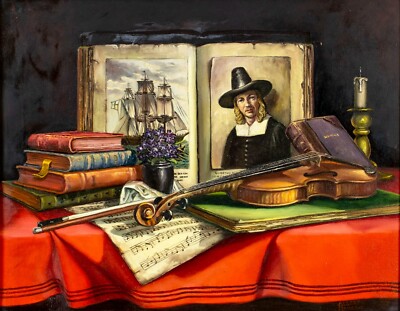 ATTRIB Albert Nemethy Sr (NY,Hungary,1920-1998) oil painting 149081