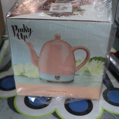 Noelle Pink Ceramic Electric Tea Kettle 360 Rotational Base By Pinky Up