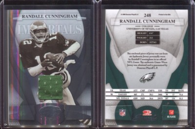 2008 Leaf Certified Immortals Jersey #248 Randall Cunningham Pre-Prod Sample