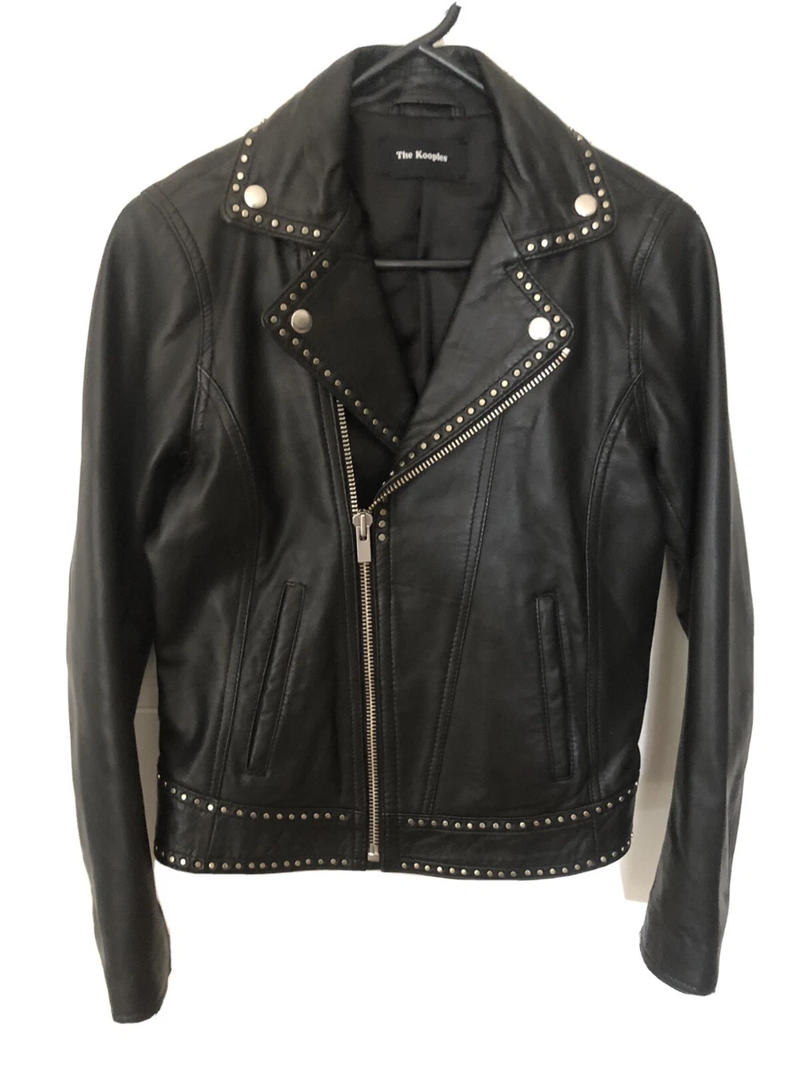 The Kooples Lambskin Leather Jacket Women