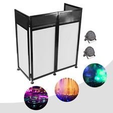 Outdoor Backyard Party Pro DJ Event Booth Facade W/Built In Table And 2 Lights