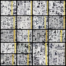 ANIME BLACK & WHITE MANGA 1 YARD FABRIC (36"X58") - DIFFERENT PATTERN SELECTIONS