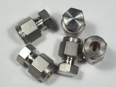 5 - Swagelok Stainless Steel Cap Fittings, 1/4'' OD Tube,  SS-400-C