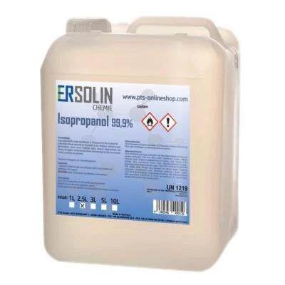 ERSOLIN Isopropanol 99,9% 2,5 Liter IPA Entfetter Reiniger erhältlich in 1L 3L 5L 10L