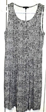 GAP Womens S Sleeveless Checkered Dress Pleated Skirt Business Office