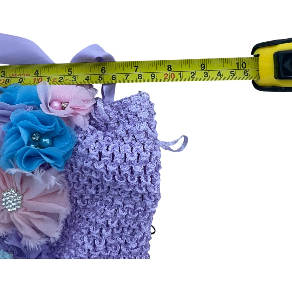 Disfraz de Sirenita Tutú Vestido Conjunto Arco Iris Niñas Pequeñas 12-M Multi Encaje Foto 3 de 4