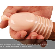 Reusable Condoms Penis Extender Enlarger Extension Sleeve Bigger-Girth-Enhancer