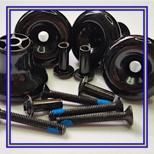 190855 X 4 (112891, 115981 X 4) Maniglie/Pomelli in plastica IKEA - Nero semi lucido