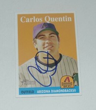 CARLOS QUENTIN SIGNED AUTO'D 2007 TOPPS HERITAGE CARD #193 ARIZONA DIAMONDBACKS