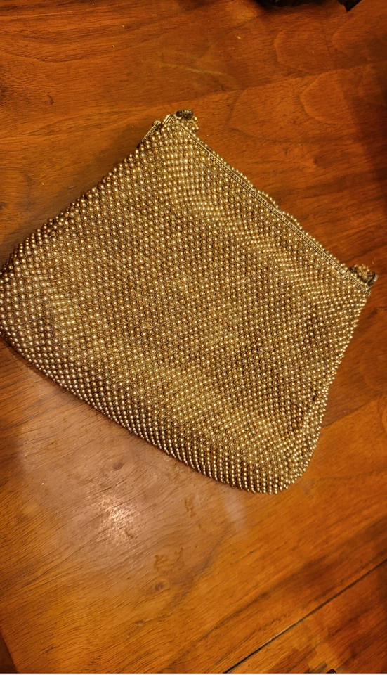 1950-е Saks Fifth Avenue жемчуг бисером Дамская сумка клатч с подходящий монета сумочки - Изображение 3 из 4