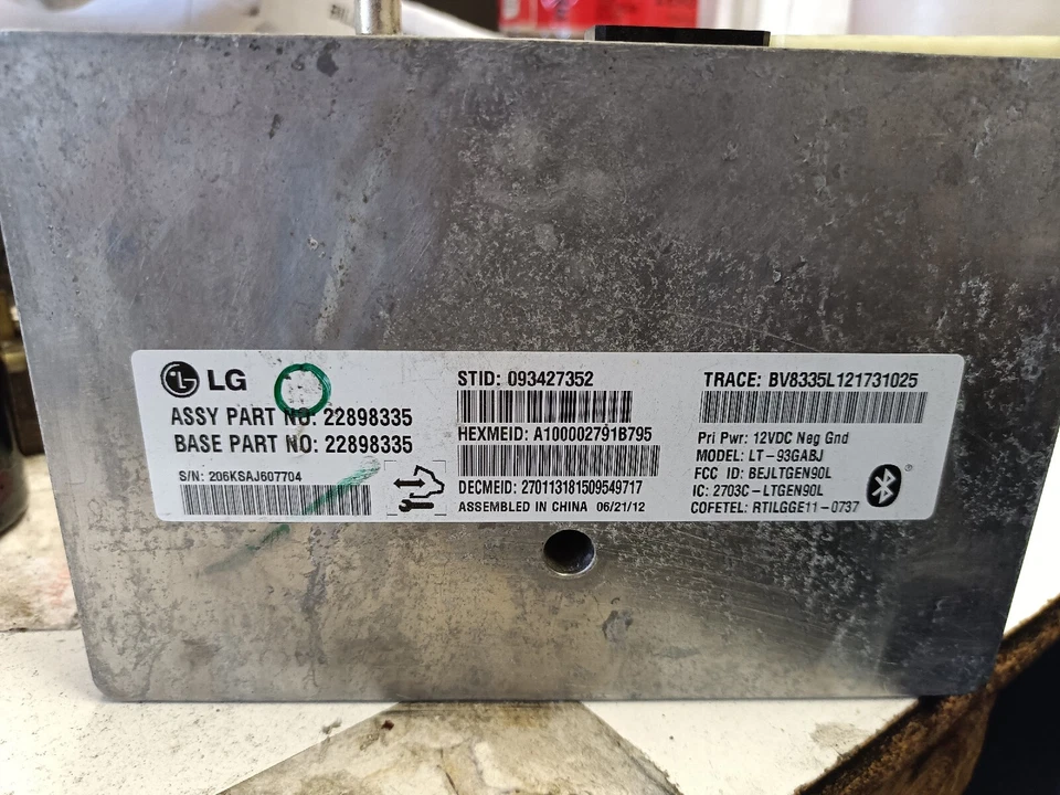 GMC Sierra 1500 2012 2013 módulo de control de comunicación Bluetooth 22898335 OEM Foto 4 de 4