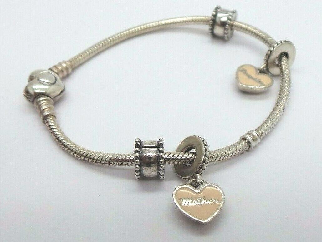 アクセサリー Pandora silver bracelet PANDORA Sterling Silver Bracelet, Signature Clasp, Snake