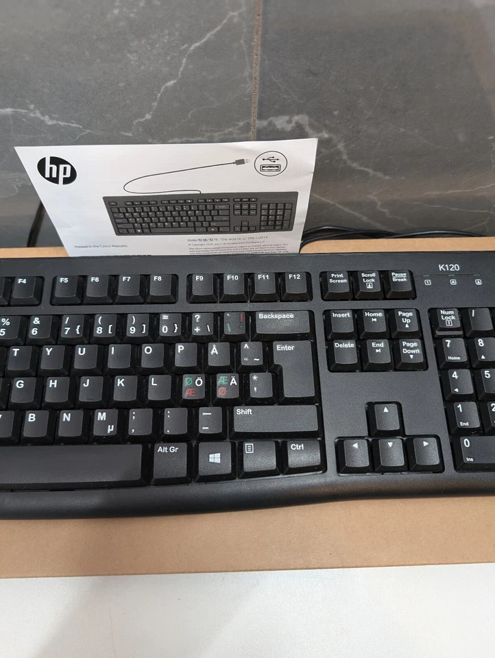 Logitech K120 Wired Keyboard, USB Plug-and-Play, QWERT Danish Finish - Black - Image 3 of 4