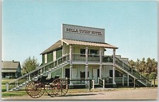 Postcard Bella Union Hotel Bakersfield California CA Western Buggy Road View