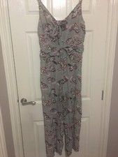 Worn once size 16 river island jumpsuit floral vest top wide leg summer trousers