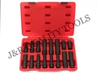 16 Piece SAE Metric Universal Locking Lug Nut Master Key Set Wheel Lock Removal