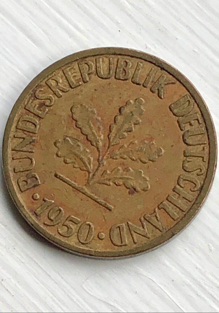 1950年 F ドイツ古銭 10 Pfennig 1950-F Germany 10 Pfennig Coin - Free Shipping #2 | eBay