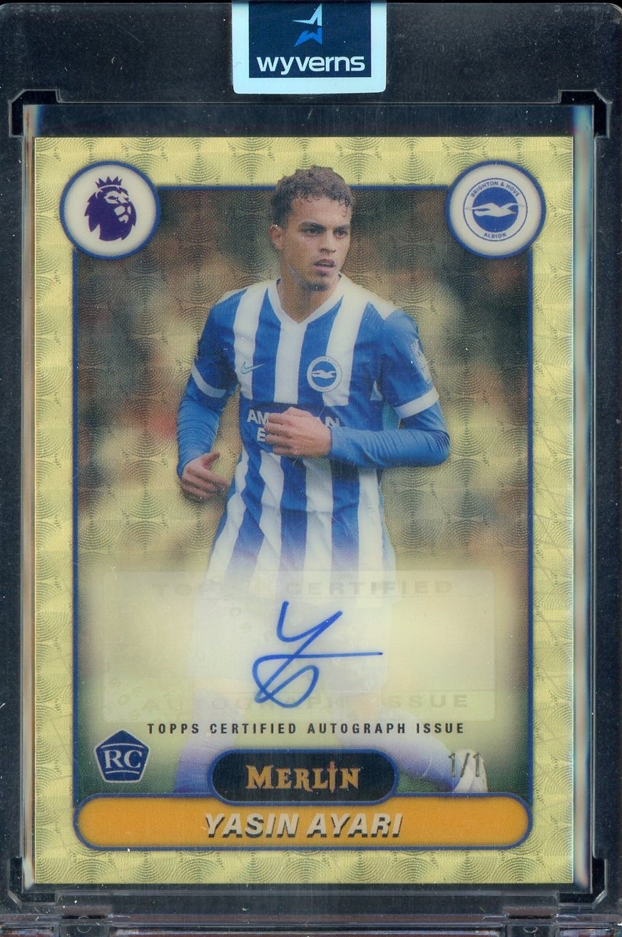 2026 Topps Merlin Premier League Soccer Superfractor Yasin Ayari RC AUTO 1/1