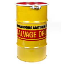 Open Head Transport Drum, Steel, 15 Gal, Lined, Yellow, 17855M