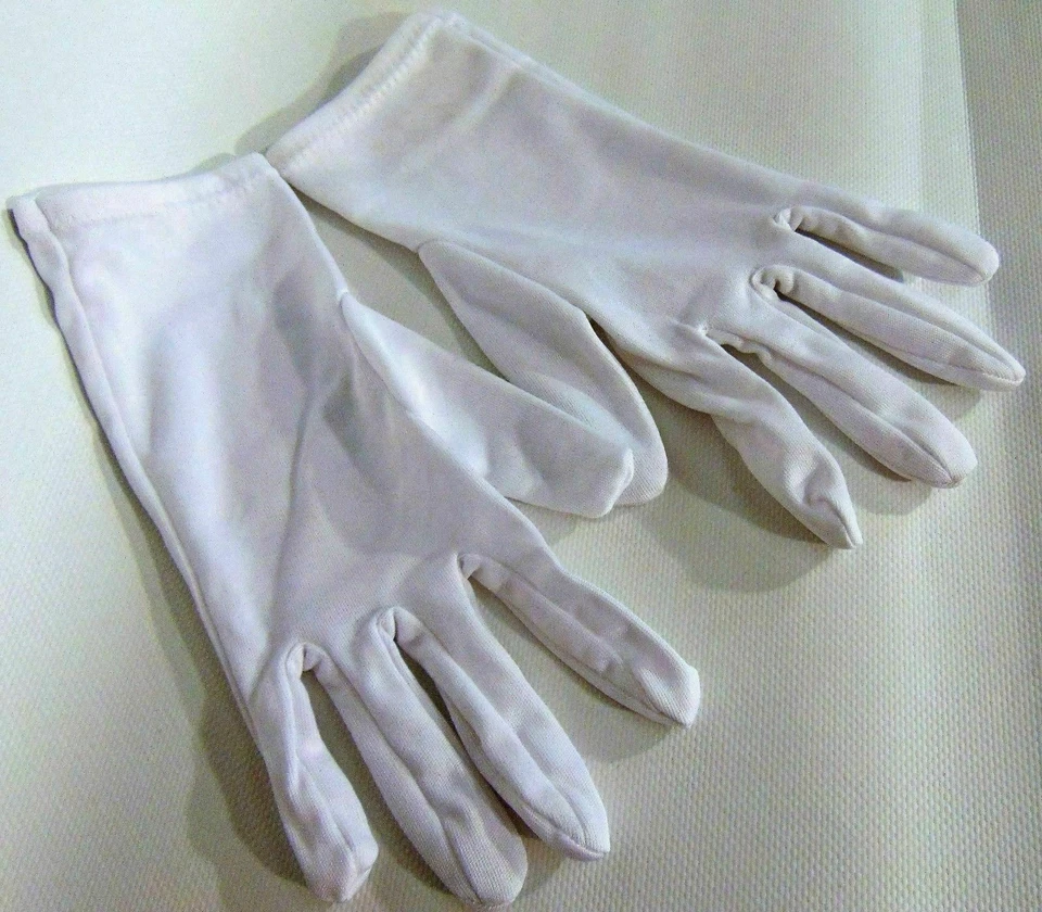 Paire de gants de Père Noël blanc costume de Noël petit/moyen extensible... - Photo 3/4