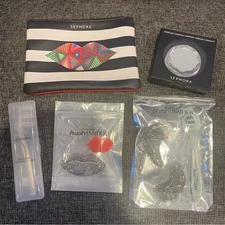Sephora Collection Bundle - Compact Mirror, Facial Razor, Lip Scrubber/Mask