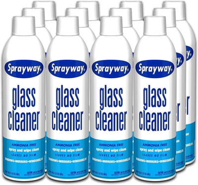 #ad SprayWay Glass Cleaner with Foaming Spray for Streak Free 19 oz pack of 12 $35.99