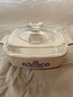 Vintage Corning Ware Blue Cornflower 1 Quart Casserole Dish A-1-B with Pyrex Lid