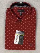 Alfani Alfatech mens slim fit stretch collar wrinkle resistant size 16 34-35