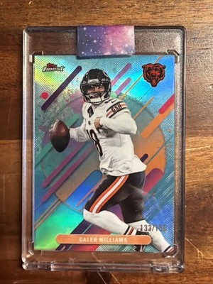2025 Topps Finest CALEB WILLIAMS 228 RARE Sky Blue Refractor / 150 BEARS🔥🔥