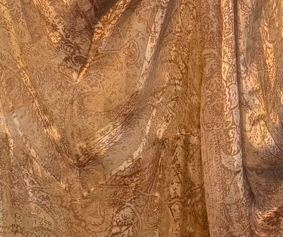 Vintage Runway 2005 Fall  Zac Posen Orange Pink Gold Paisley Silk Dress Size 8 - Image 4 of 4