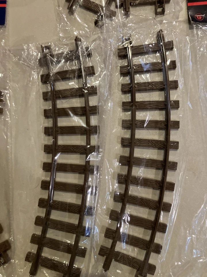 LOTE GRANDE Calibre G 45mm Modelo Tren Pista Curvo Interruptor Recto Desvío 1:22.5 Foto 3 de 4