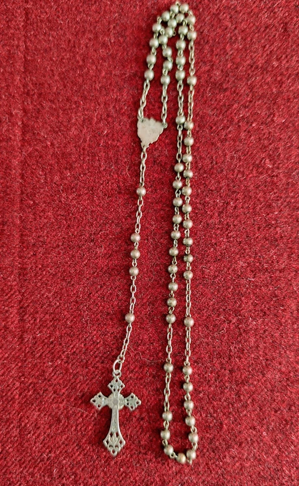 CHAPELET ANCIEN en PERLES D'ARGENT - Photo 2/4