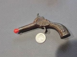 Antique Cast Iron Toy Cap Gun Army/Navy Working Style Pistol Parts Or Repair