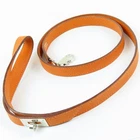 HERMES  Kelly Dog Lead Pet Supplies Lead Orange France Taurillon Clemence 101601