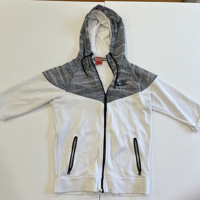 Nike Air Jacket Classic White Hybrid Windrunner Tech Full Zip Hoodie Men XS 
