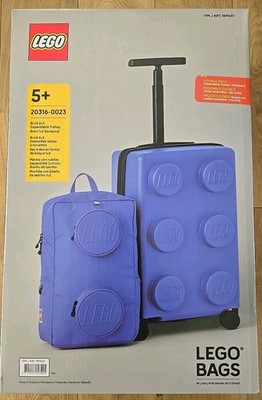  NEW  LEGO Kids 2-Piece Luggage Set Expandable Trolley & Backpack Travel Bag 