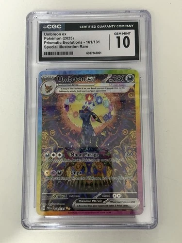 CGC 10 Umbreon ex Prismatic Evolutions SIR Alt Art Pokemon Card #161 Gem Mint