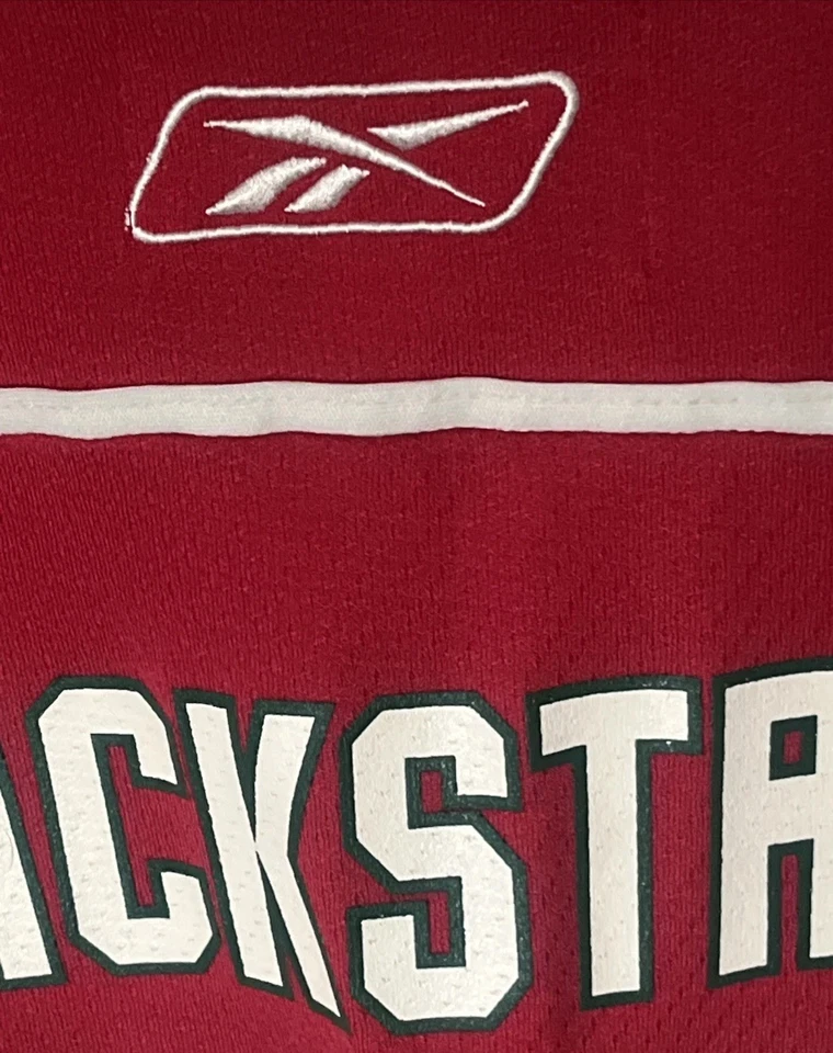 Camiseta Minnesota Wild Niklas Backstrom #32 Juvenil L/XL Reebok Roja NHL Portero Foto 2 de 4