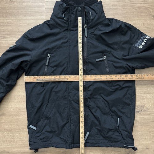 Superdry Chaqueta Windattacker Hombre Talla L Negra Cremallera Completa Cortavientos Exterior - Imagen 13 de 13