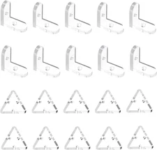 Acrylic Corner Bracket, 5 Sets Clear 3-Hole Right Angle Joint Brace Brackets and