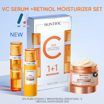 SKINTIFIC 10% Pure Vit C Bright Serum Collagen Dark Spots  Soothing Redness Acne