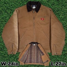 Vintage Dickies Detroit Jacket Brown Duck Canvas Blanket Lined Men s Size Large