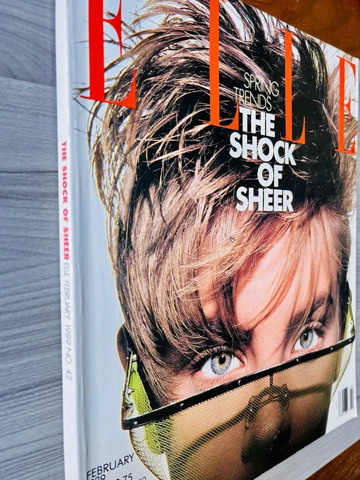 ELLE US February 1989 SOFIA GOTH tatjana Patitz NAOMI Claudia ANGIE EVERHART VGC - Image 3 of 4