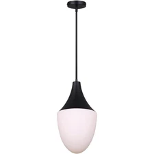 Canarm Lighting IPL1121A01BK Evlin 1 Light 9.75 inch Black Pendant Ceiling Light