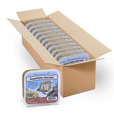 Pine Tree Farms Peanut Butter Suet Cake 12 oz Pack of 12 for Wild Birds