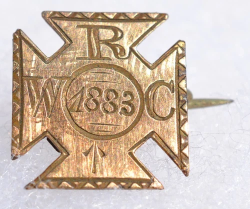 CIVIL WAR ORIGINAL W R C 1883 WOMAN'S RELIEF CORPS CROSS PIN INSIGNIA