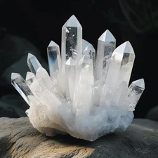 350G Natural Raw Clear Quartz Geode Cluster White Crystal Home Decor Reiki Gifts
